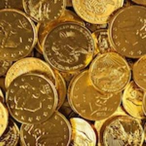 Image of MILK CHOCOLATE GOLD COINS  4oz